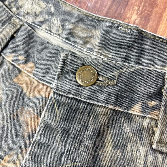 Vintage 90s men’s Camo denim Wrangler Pants 36x32 - Picture 3 of 10